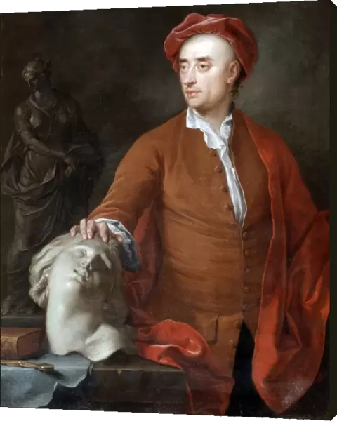 Portrait presumed to be of Johannes Michel or John Michael Rysbrack (1693-1770) Flemish-born