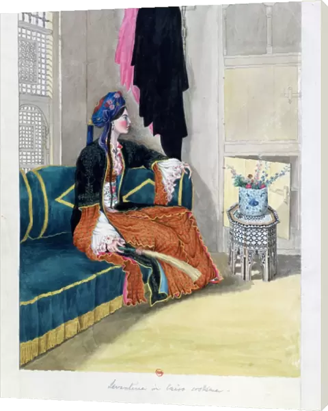 Levantine in Cairo Costume. Watercolour. John Gardner Wilkinson (1797-1875) English explorer