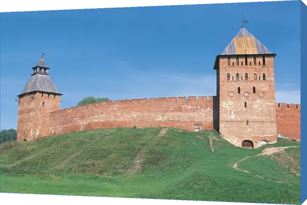 Russia, Historic Monuments of Novgorod, Kremlin walls