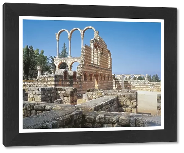 Lebanon. Bekaa Valley. Great Palace at Ancient Umayyad Anjar (UNESCO World Heritage List, 1984)