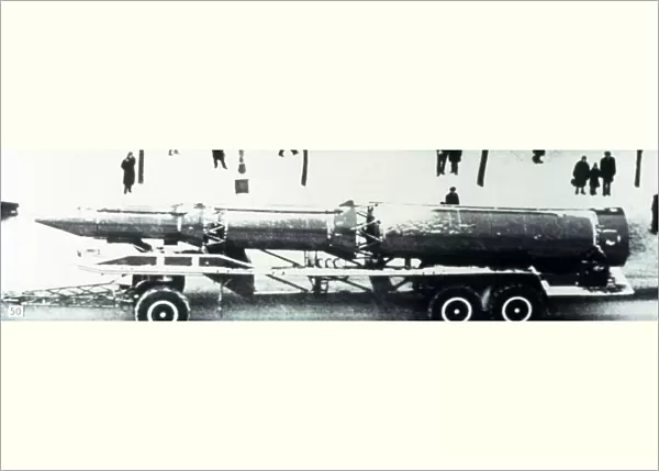 A view of a Soviet SS-13 intercontinental ballistic missile (ICBM). SS-13 Savage
