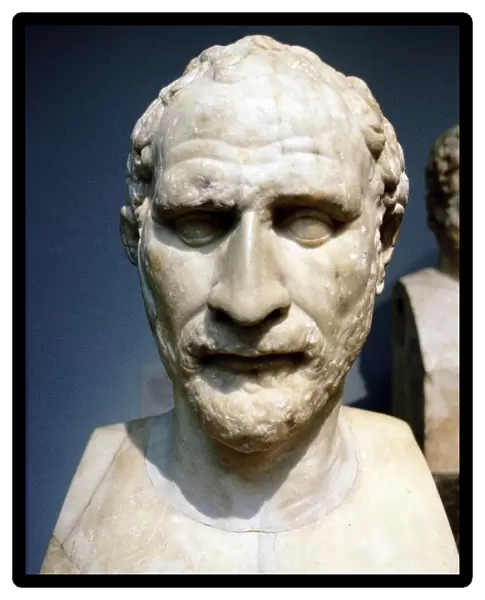 Demosthenes (384-322 BC) Athenian orator and statesman. Portrait bust