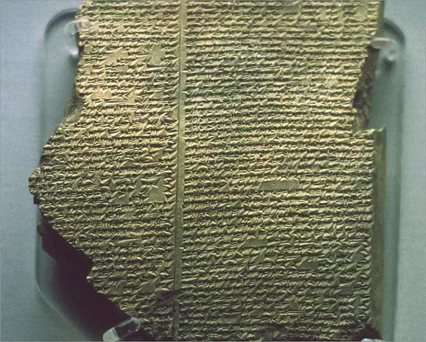 Cuneiform tablet with Gilgamesh Flood Epic. Babylonian, c17th century BC. Southern Iraq