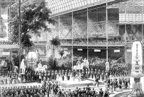Great Exhibition, Crystal Palace, London. Queen Victoria opening exhibition 1 May 1851