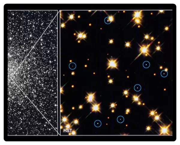 White Dwarf stars in Globular Cluster M4. H. Bond (STSCI). NASA photograph
