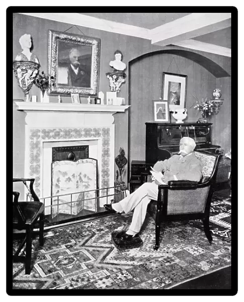 Alfred Austin (1835-1913) British poet laureate from 1896. Austin at home at Swinford Old Manor
