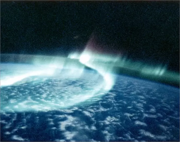 Aurora Borealis (Northern Lights) viewed from space. NASA photograph