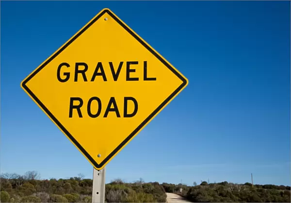 Gravel Road warning sign, South Australia