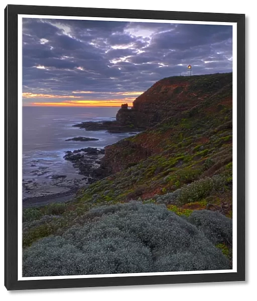 Late afternoon light near dusk on the coastline at Cape Schanck, Mornington Peninsular, Victoria