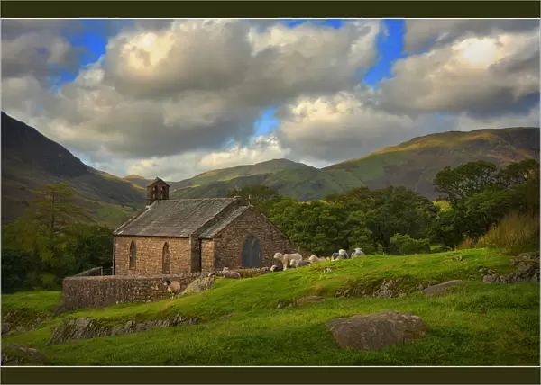 A Chapel in the valley, Lakes district, Cumbria, England