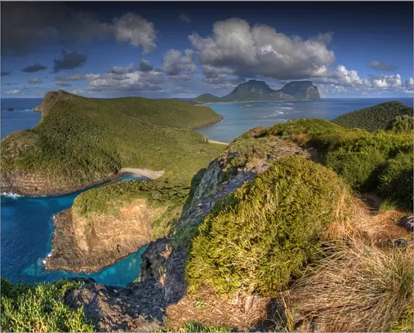 Lord Howe Island high elevation view to the mountains