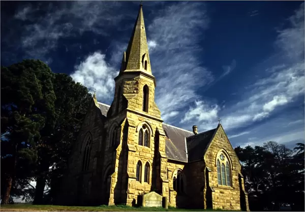 Historic church at Ross, Central Tasmania, Australia