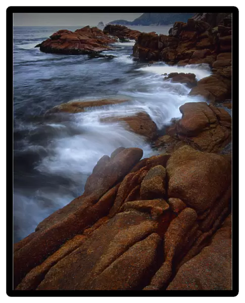 The coastline at Sleepy bay, Freycinet Peninsular, East coast Tasmania