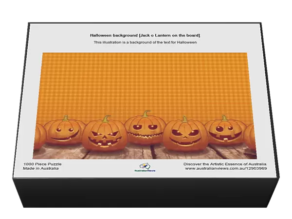 Halloween background [Jack o Lantern on the board]