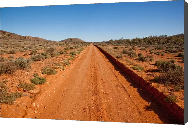 Red dusty outback road. South Australia