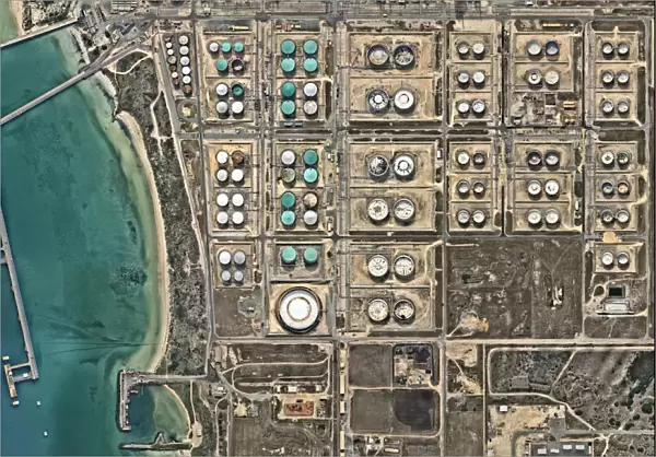 Oil reservoirs at industrial refinery