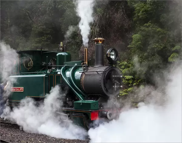 Steam Train, West Coast Wilderness Railway, Tasmania, Australia