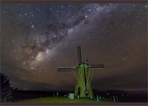 The Milky Way Behind The Lily - Dutch Windmill - Stirling Ranges