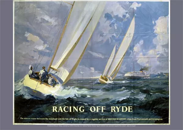 Racing off Ryde, BR poster, 1948-1965