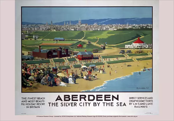 Aberdeen - The Silver City by the Sea, LMS  /  LNER poster, 1923-1947