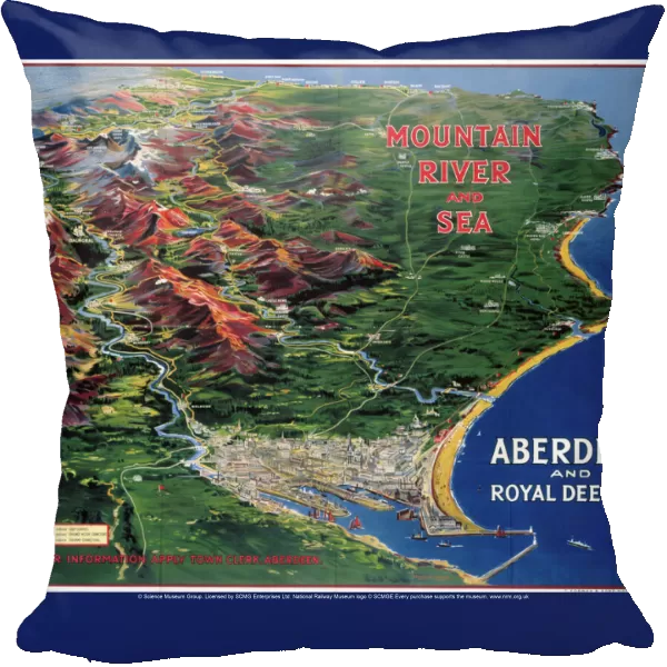 Mountain, River and Sea, Aberdeen & Royal Deeside, poster, 1914