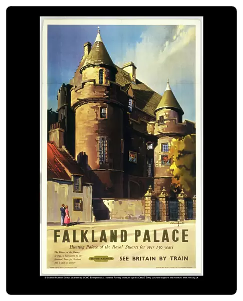 Falkland Palace, British Railways poster, c 1950s
