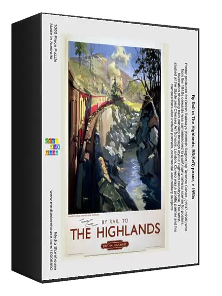 By Rail to The Highlands, BR(ScR) poster, c 1950s