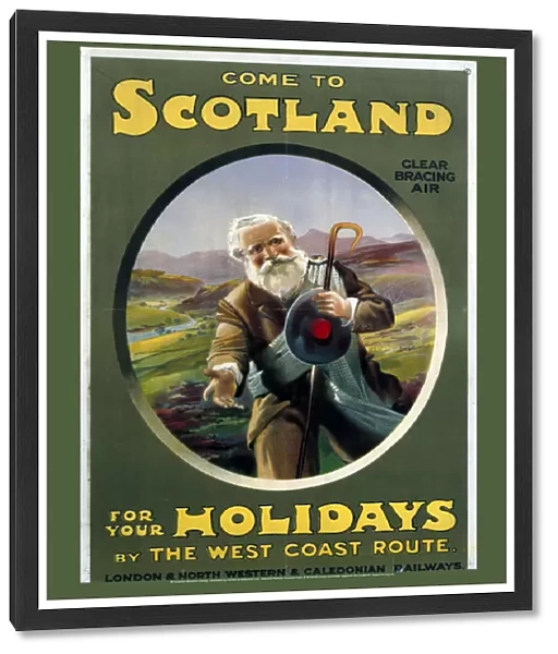 Come to Scotland, LNWR  /  Caledonian Railway poster, 1923-1947