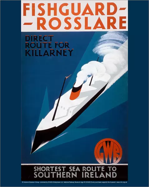 Fishguard-Rosslare, GWR poster, 1932