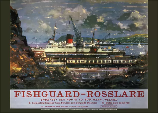 Fishguard-Roslare, BR poster, 1960