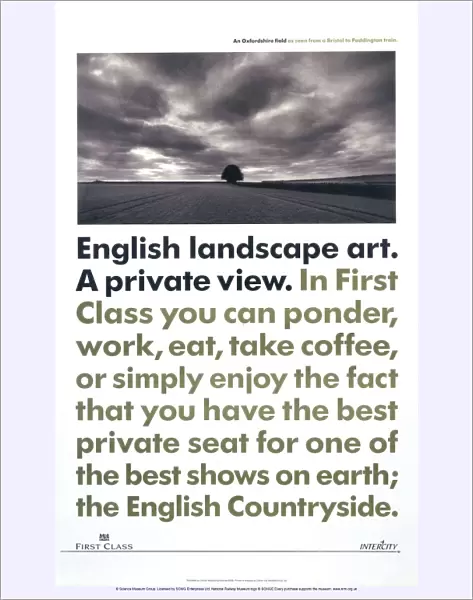 English Landscape Art - A Private View, BR poster, 1990