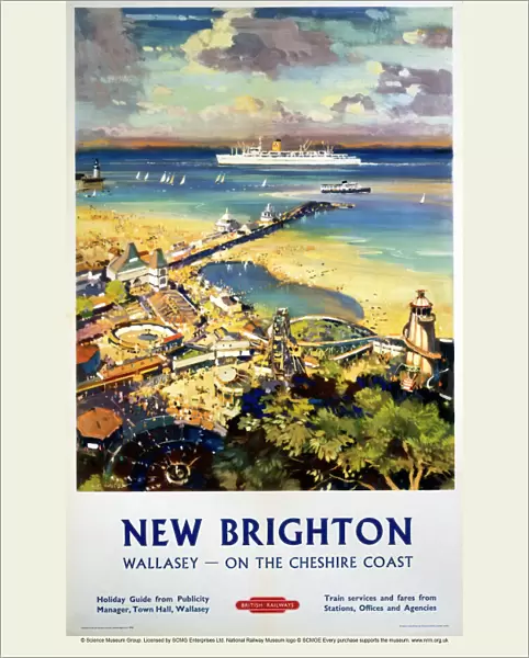 New Brighton, BR (LMR) poster, c 1950s