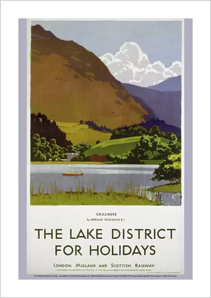 The Lake District for Holidays, LMSR poster, 1930s