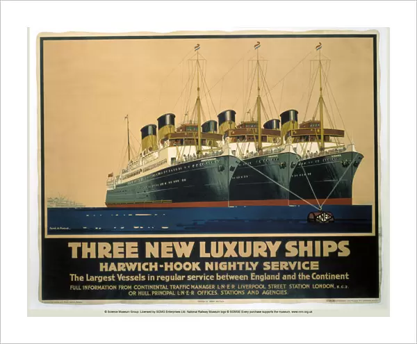 Three New Luxury Ships, LNER poster, 1935