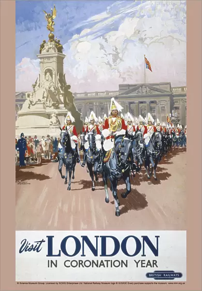Visit London in Coronation Year, BR poster, 1953