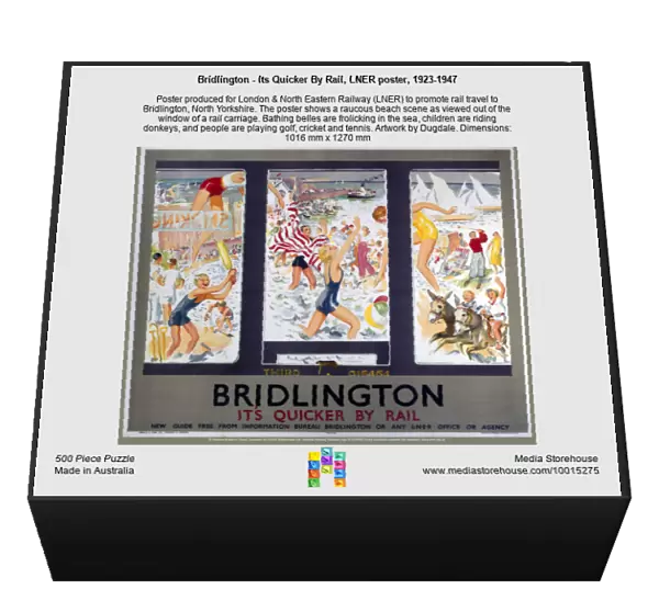 Bridlington - Its Quicker By Rail, LNER poster, 1923-1947