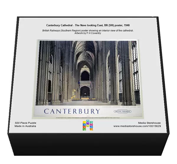 Canterbury Cathedral - The Nave looking East, BR (SR) poster, 1948