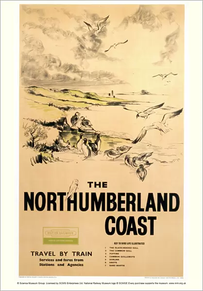 The Northumberland Coast, BR (NER) poster, 1961