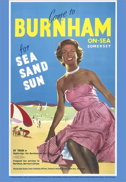 Burnham on Sea, BR poster, 1961