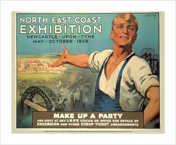 North East Coast Exhibition, LNER poster, 1929