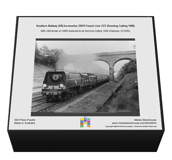 Southern Railway (SR) locomotive 35019 French Line CGT (Sonning Cutting 1948)