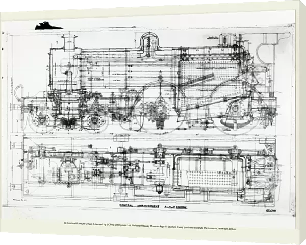Midland Railway Class 4, 4-4-0 (drawing no 07-7161)