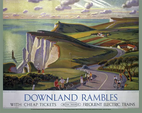 Downland Rambles, BR poster, 1950s