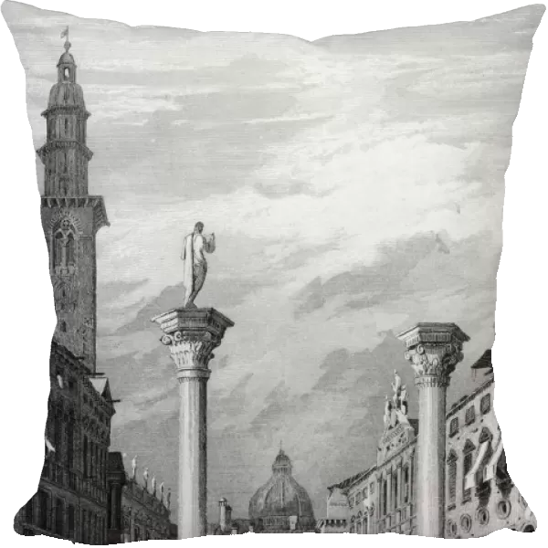 Vicenza. The two columns in Piazza dei Signori
