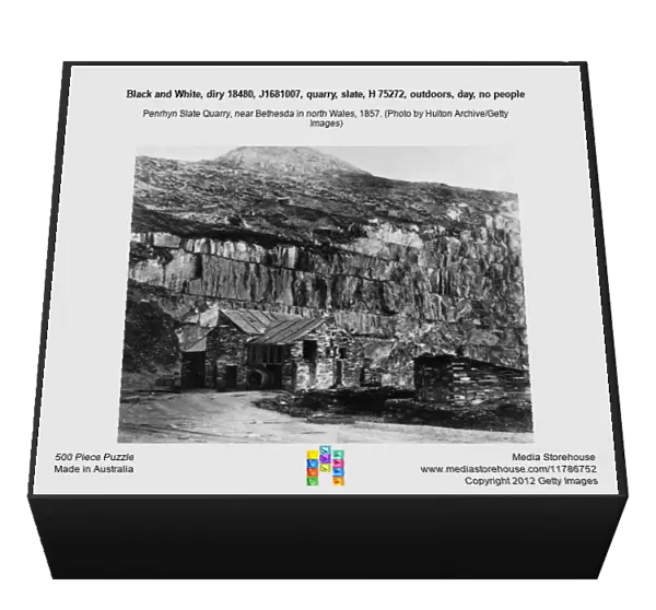 Black and White, diry 18480, J1681007, quarry, slate, H 75272, outdoors, day, no people
