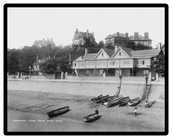 Penarth. View from the pier at Penarth, Glamorganshire, Wales, circa 1910