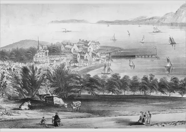 Beaumaris, Anglesey, Wales from the Horse Shoe Walk, circa 1750