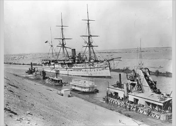Steamship On Suez