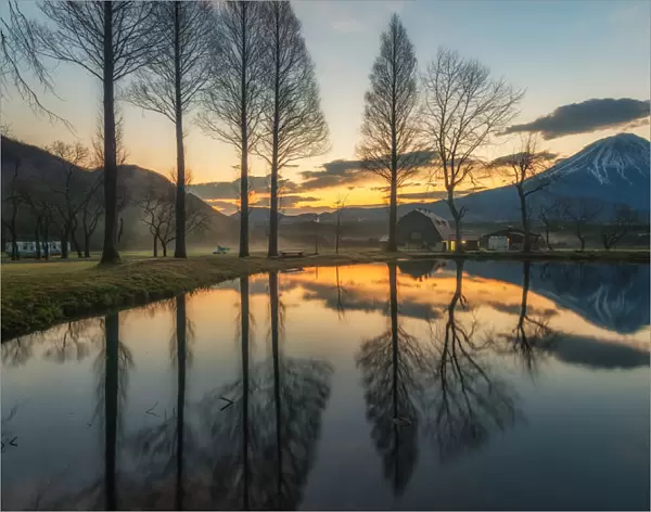 The reflection of Mt. Fuji, Japan