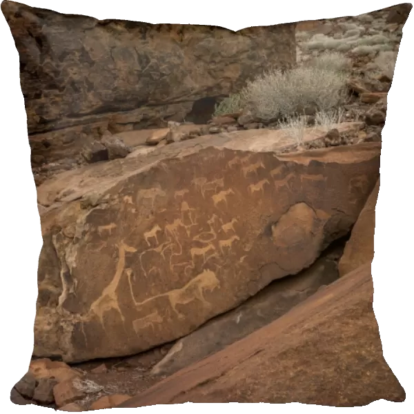 Ancient rock engravings, Twyfelfontain, Namibia